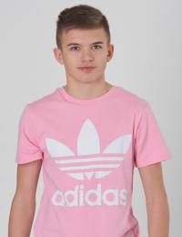 Adidas Originals, TREFOIL TEE, Rosa, T-shirt/Singlet för Gutt, 164 cm