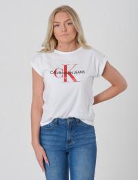 Calvin Klein, MONOGRAM LOOSE FIT TEE, Hvit, T-shirt/Singlet för Jente, 12 år