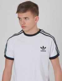 Adidas Originals, 3STRIPES TEE, Hvit, T-shirt/Singlet för Gutt, 158