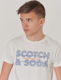 Scotch Shrunk, Regular fit SS Tee, Hvit, T-shirt/Singlet för Gutt, 14 år