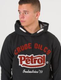 Petrol Industries, Sweater Hooded, Svart, Hettegenser för Gutt, 140