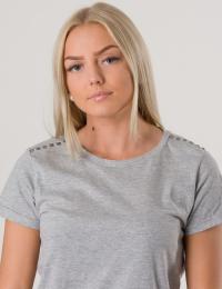 Way Ink Girl, BEXLEY SS TEE, Grå, T-shirt/Singlet för Jente, 170-176