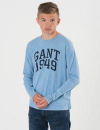 Gant, TB. GANT 1949 LS T-SHIRT, Blå, T-shirt/Singlet för Gutt, 176 cm