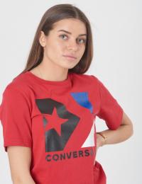 Converse, Star Chevron Box Tee, Rød, T-shirt/Singlet för Jente, 12-13 år