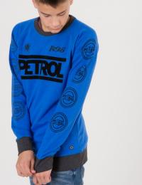 Petrol Industries, Sweater R-Neck II, Blå, Gensere/Cardigans för Gutt, 152 cm