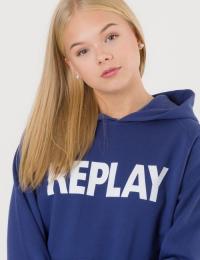 Replay, Hooded Sweater, Blå, Hettegenser för Jente, 12 år