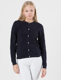 Gant TEXTURE CARDIGAN Blå Gensere/Cardigans för Jente