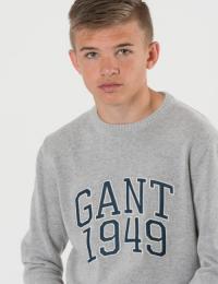 Gant TB. GANT 1949 CREW SWEATER Grå Gensere/Cardigans för Gutt