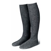 Karmameju Cozy Fleece Socks W Suede Sole Grey Str Small