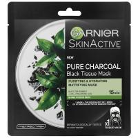 Garnier Skinactive Face Pure Charcoal Black Tissue Mask Black Tea 28 gr