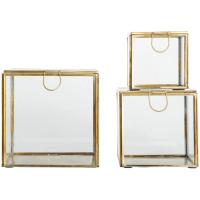 House Doctor Storage Boxes Set Of 3 Sizes Brass