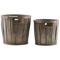 Meraki Pinewood Buckets Set Of 2 Sizes