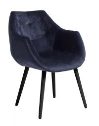 Nordal - Spisebordsstol m/armlæn - Blå