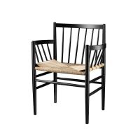 FDB Møbler - J81 Spisebordstol m/armlæn - Sort/natur