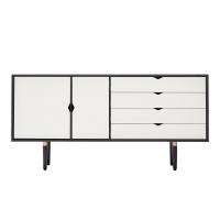 Andersen Furniture - S6 Skjenk - Sort lakk - Hvit