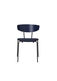 Ferm - Herman Chair - Spisebordsstol Mørkblå polst.