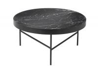 Ferm - Marmor sofabord - Sort Marquina -  Ø70,5 