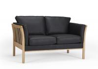 Kragelund Furniture - Aya 2 Seters. Sofa - Sort skinn