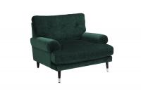 Altea stol - Mørk grøn m. sorte ben