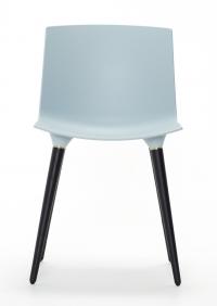 Andersen TAC Spisebordsstol, Mat lys blå plast,  Sort