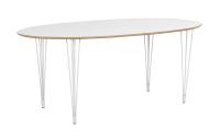 Fusion Spisebord oval,  hvid højtrykslaminat, 190x100