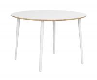 Fusion Spisebord rund, hvid m. hvide ben, Ø115