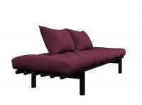 Pace Daybed med ryghynder - 75x200 - bordeaux, sort