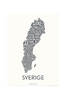 Poster Sverige 50x70 cm