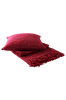HERMINA sett pledd og putetrekk 50x50 cm Rød