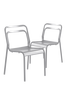 PANTHEON stol 2-pk Sølvgrå