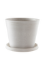 MALCOLM potte med skål - stor Hvit