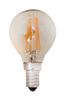 Filament dekor LED dimbar illum , E14, 4W, Ø 45mm rav Amber