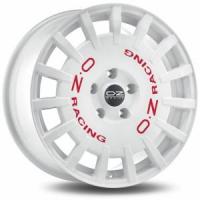 OZ Rally Racing White Red Lettering 7x17 4/100 ET45 B68