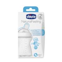 Chicco Natural Feeling Tåteflaske 2m+, 250 ml One Size