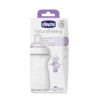Chicco Natural Feeling Tåteflaske 6m+, 330 ml One Size