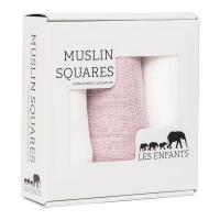 Les Enfants Musselin Håndkle 3-pack Rosa/Hvit One Size