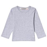 Minymo T-shirt LS Light Grey Melange 86 cm (1-1,5 år)