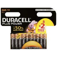 Duracell 8+2-Pack Plus Power AAA-batterier One Size