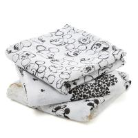Aden + Anais Musy Squares 3 Pack Mickey´s 90th Hvit/Svart One Size