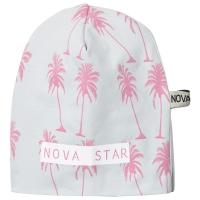 Nova Star Beanie Pink Palms Grey NB (0-3m)
