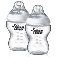 Tommee Tippee Tommee Tippee, Tåteflaske 260 ml, Transparent, 2-pack One Size