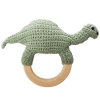 sebra Crochet Rangle Dino på Ring One Size