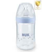 NUK NUK Natur Sense tåteflaske 260 ml Blå, Smokk Stl. 2 Medium One Size
