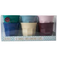 Rice Small Melamine Curved Cup in 6 Assorted Urban Colors One Size
