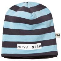 Nova Star Beanie Fleece Lined Striped Blue S (1-2 år)