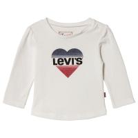 Levis Kids Heart Logo Långärmad T-shirt Vit 6 months