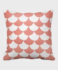 Littlephant Pillow Big Waves White/Coral OneSize