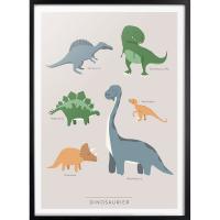 Kunskapstavlan Dinosaurier 30x40 cm One Size