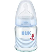 NUK Tåteflaske, First Choice+, Anti Kolikk, Glass, 120 ml, Blå One Size