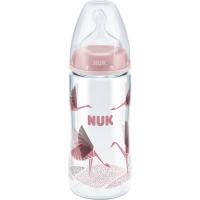 NUK Tåteflaske, First Choice+, Anti Kolikk, 300 ml, Rosa One Size